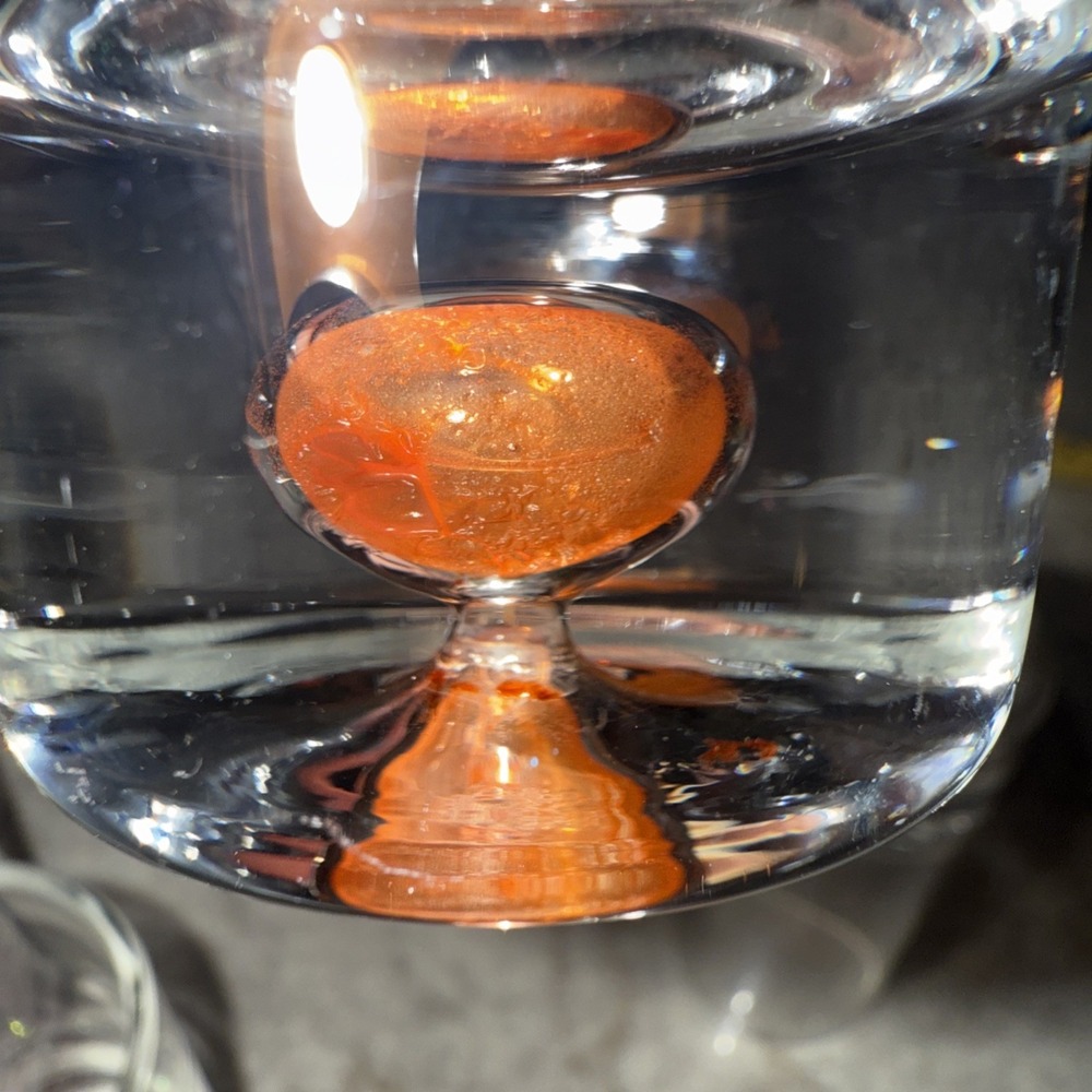 Set of 6 Shot Glasses Suspended Colored Bubble Base Barware - Picture 10 of 11